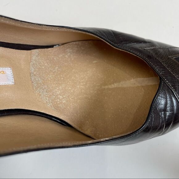 Vintage 70’s Gucci Leather Slingback Pumps Sz 36.5 - Picture 8 of 16